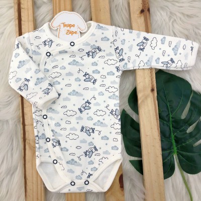 Body kimono manga longa - Aviaozinho Azul jeans